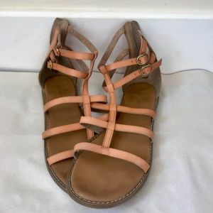 Tan gladiator sandals